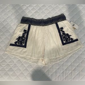 Denim and supply ralph Lauren boho beige and blue embroidered shorts